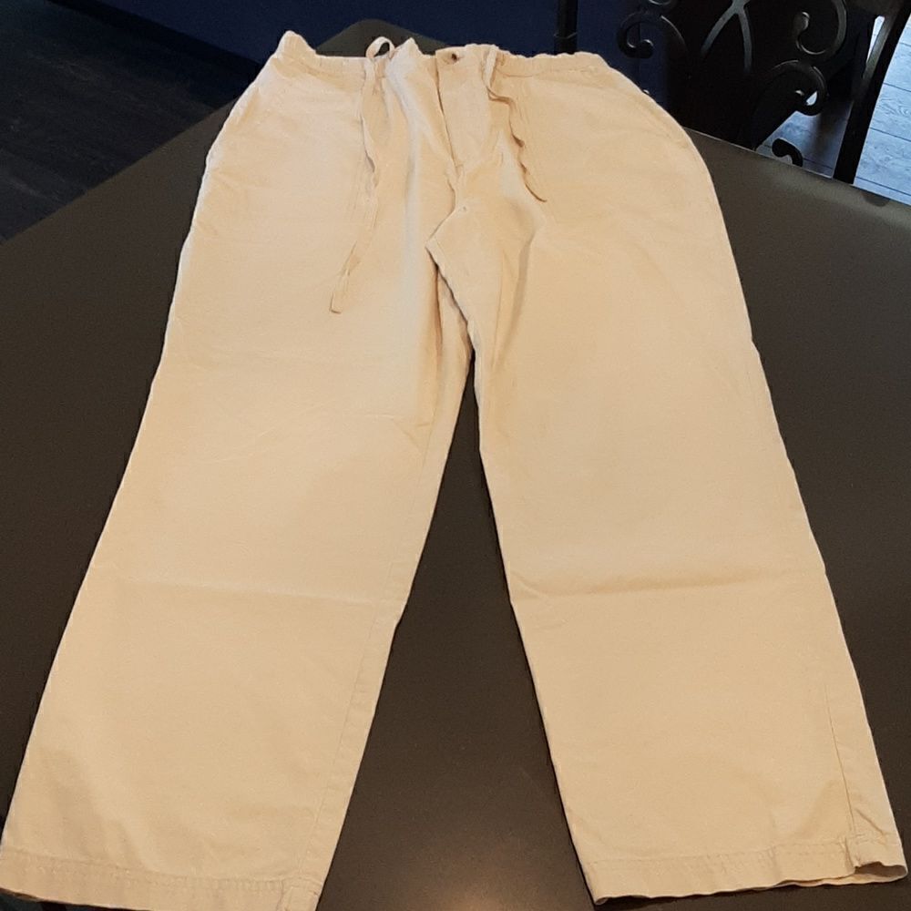 Northern Reflections Cream Lightweight Drawstring Pants - Picture 4 of 9